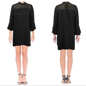 4OUR DREAMERS Lace Inset Flounce Shift Dress